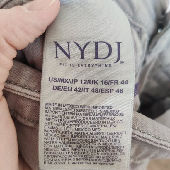 NYDJ Alina Gray Ankle Skinny Jeans w/ Liftxtuck Technology Size 12 - Picture 7 of 7